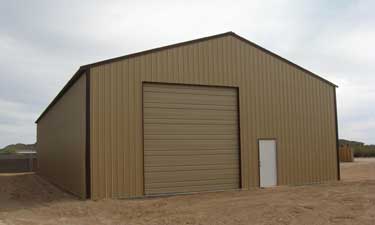 Steel storage building