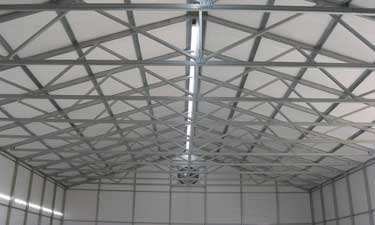 Texas steel building truss system